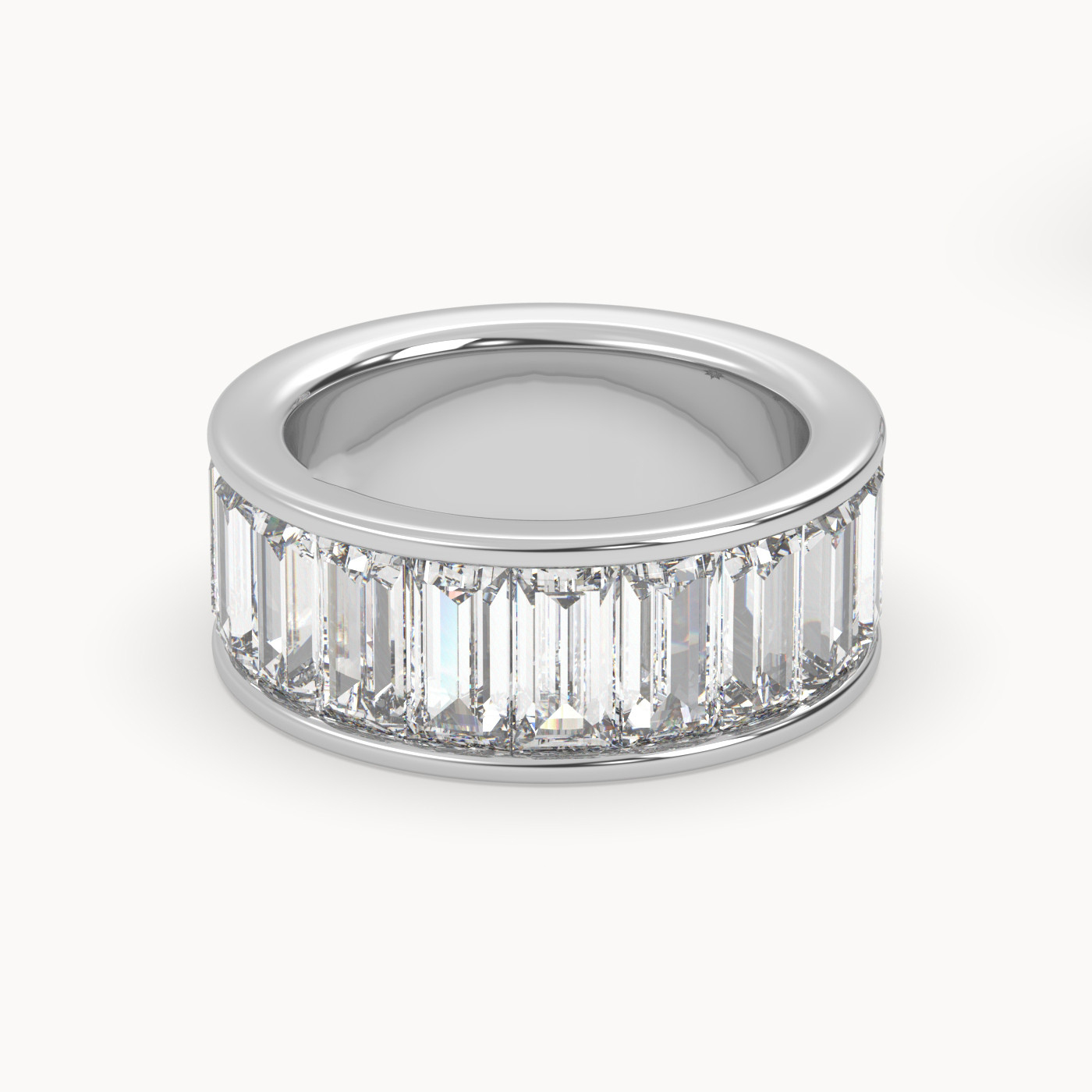 18k white gold  eternal love women's diamond eternity wedding band