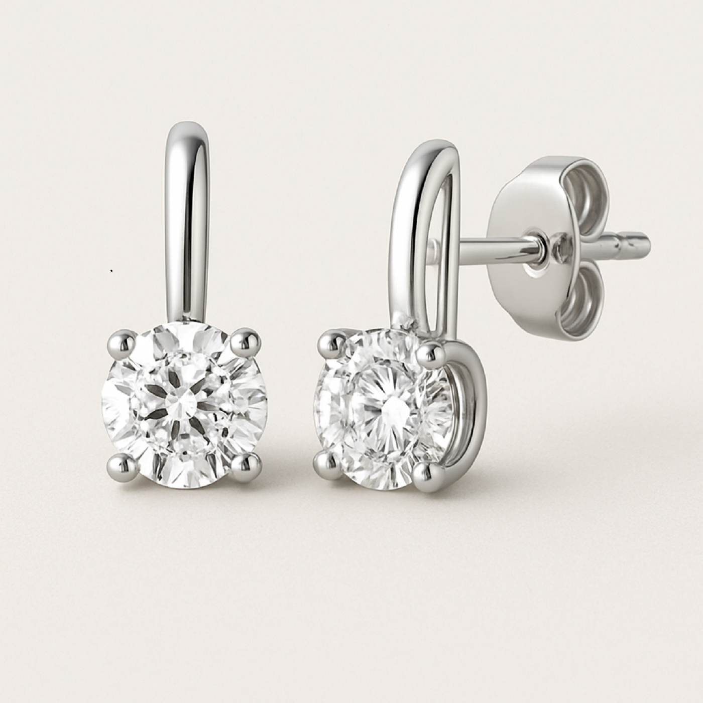18k white gold  natural stone earrings Photos & images