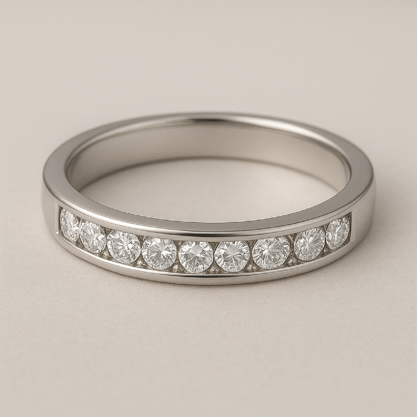 18K White Gold Timeless Elegance Solitaire Engagement Ring